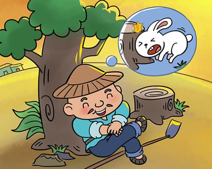 Tionghoa Org - Idiom Tiongkok – Menjaga Batang Pohon & Menunggu Kelinci (守株待兔 Shou Zhu Dai Tu) - 1