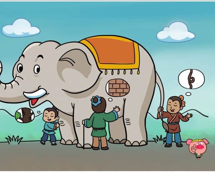 Tionghoa Org - Idiom Tiongkok – Orang Tunanetra Menyentuh Gajah (盲人摸象 Mang Ren Mo Xiang) - 1